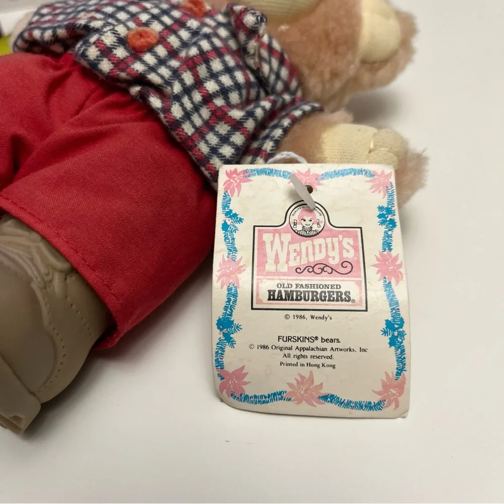 VTG Wendy’s Hamburger Mascot Bear with‎ Red and Brown Outfit